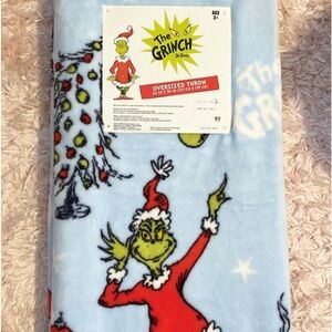 Dr Seuss The Grinch Christmas Holiday Santa Grinch Throw Blanket